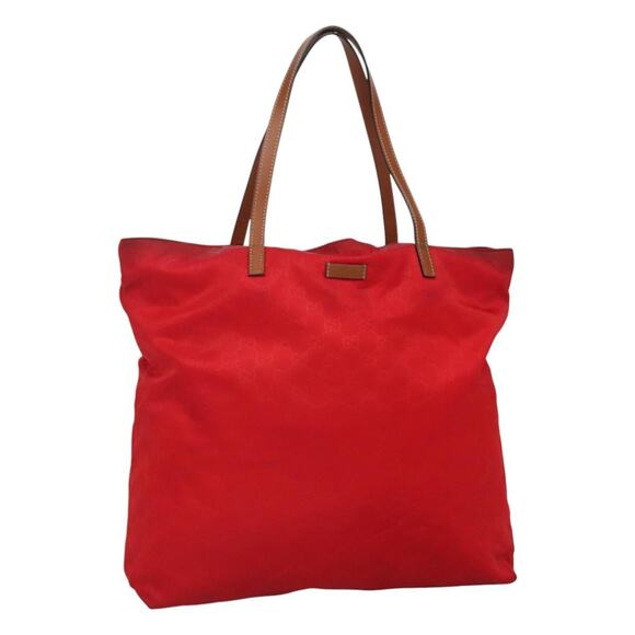 GUCCI GG Canvas Tote Bag Nylon Red - Picture 1 of 16